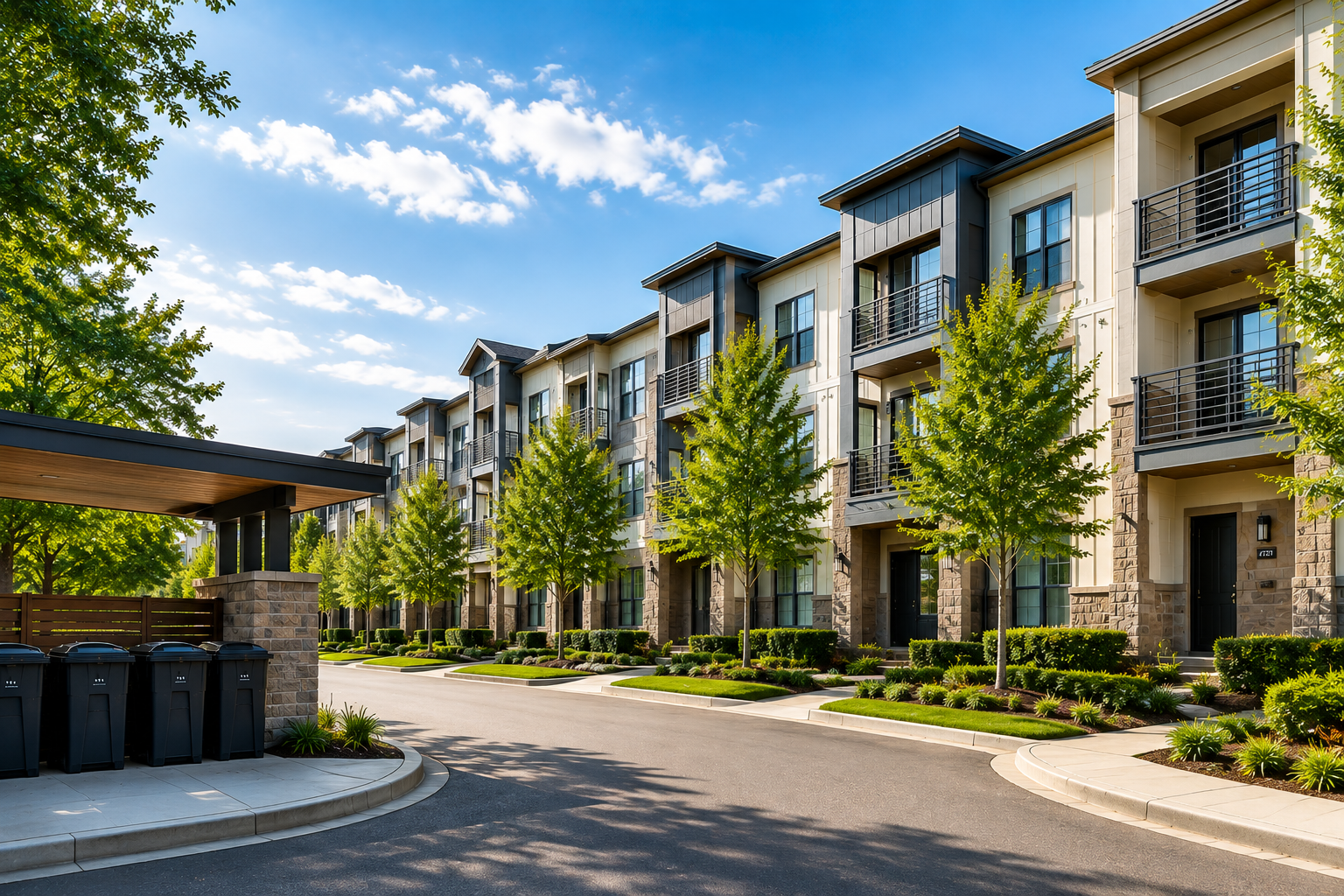 Beautiful apartment community served by DoorStep Elite Services